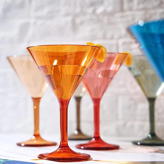Unbreakable Acrylic Martini Glasses – 10 oz