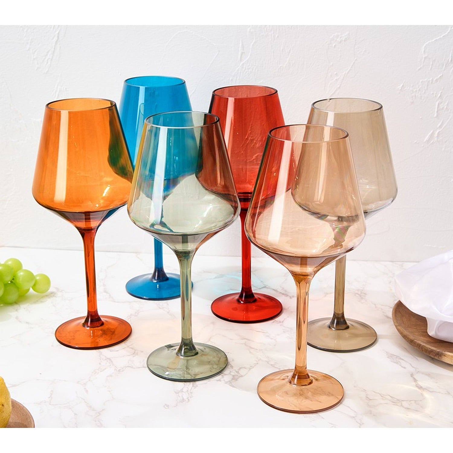 Acrylic Pastel Colored Wine Glasses – Shatterproof Glasses