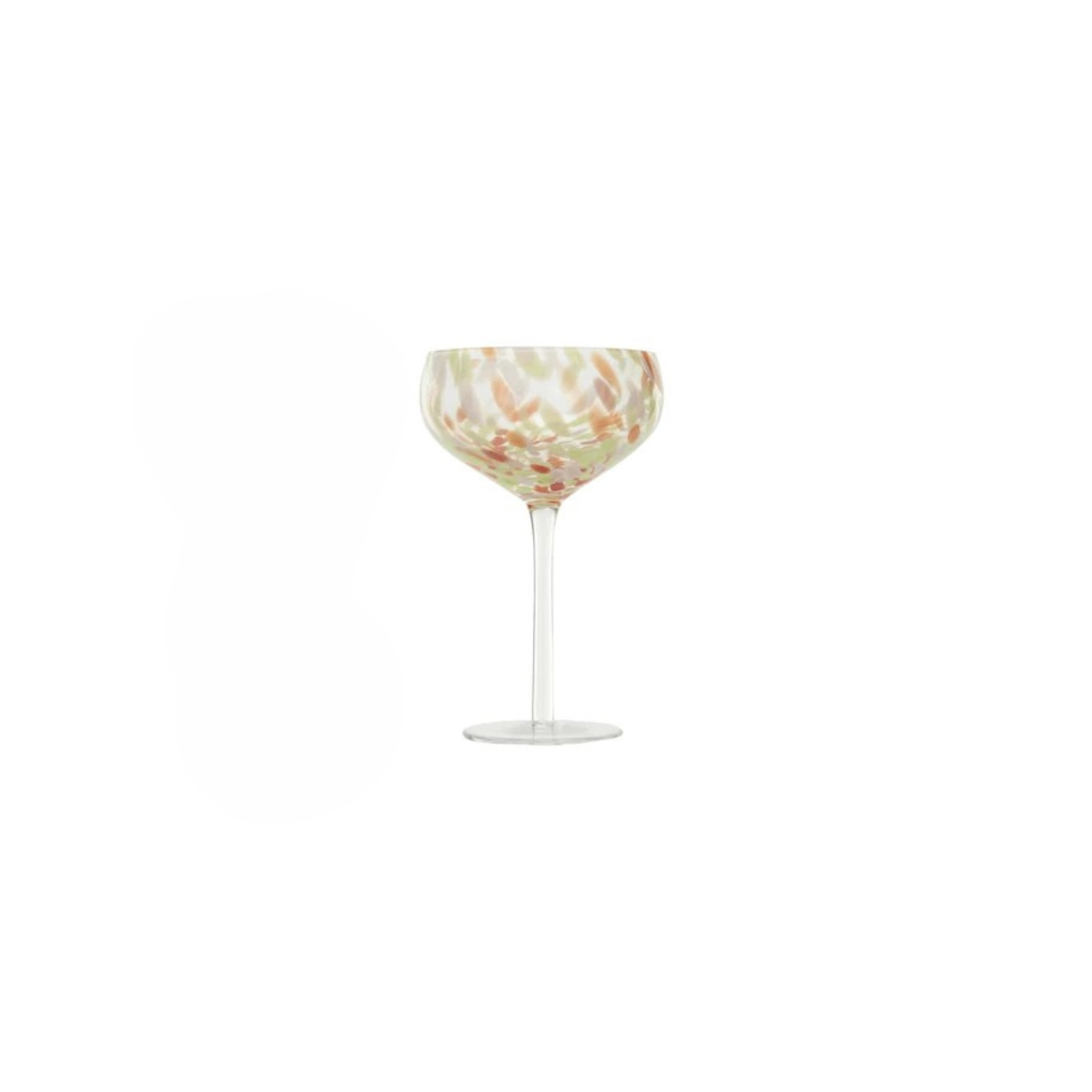 Blown Stemmed Confetti Champagne Coupe