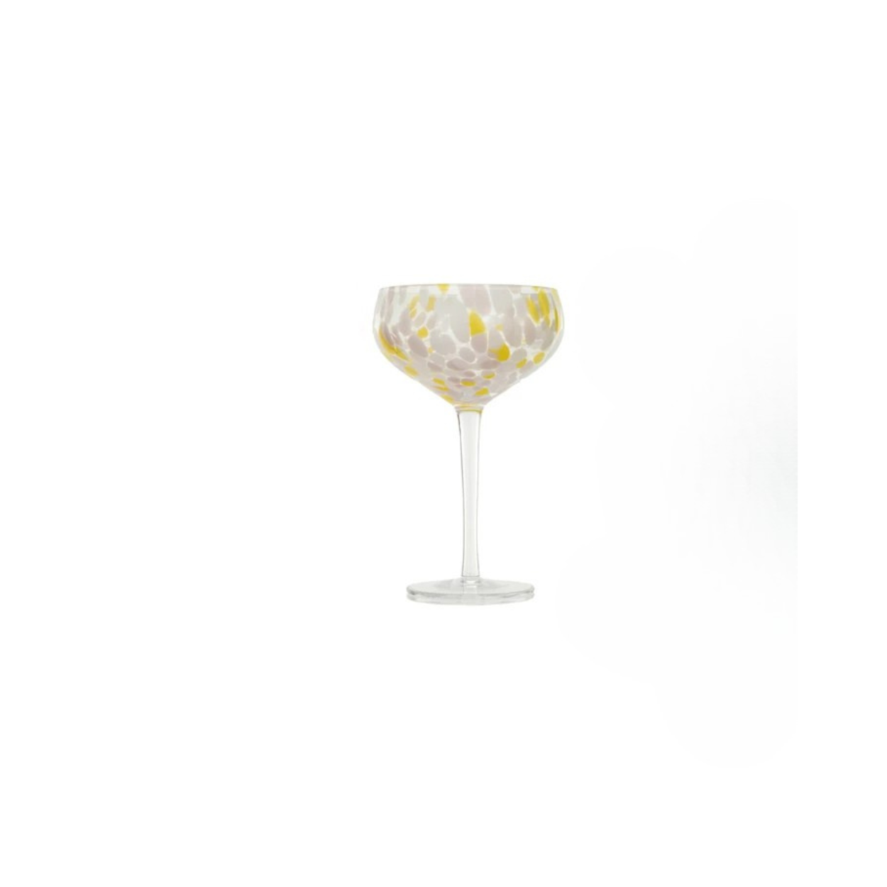 Blown Stemmed Confetti Champagne Coupe