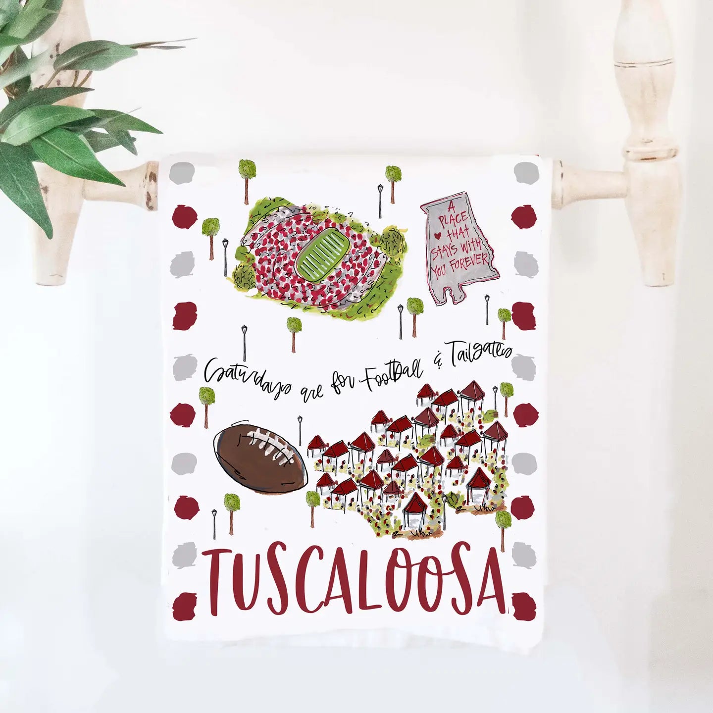 College Towns Cotton Tea Towel