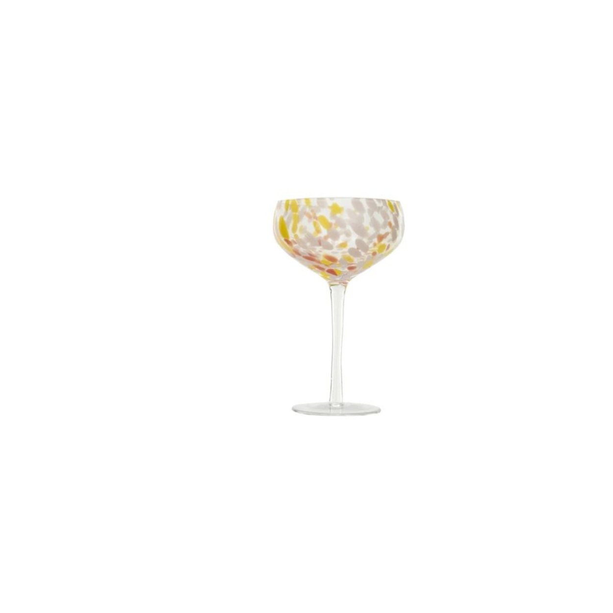 Blown Stemmed Confetti Champagne Coupe