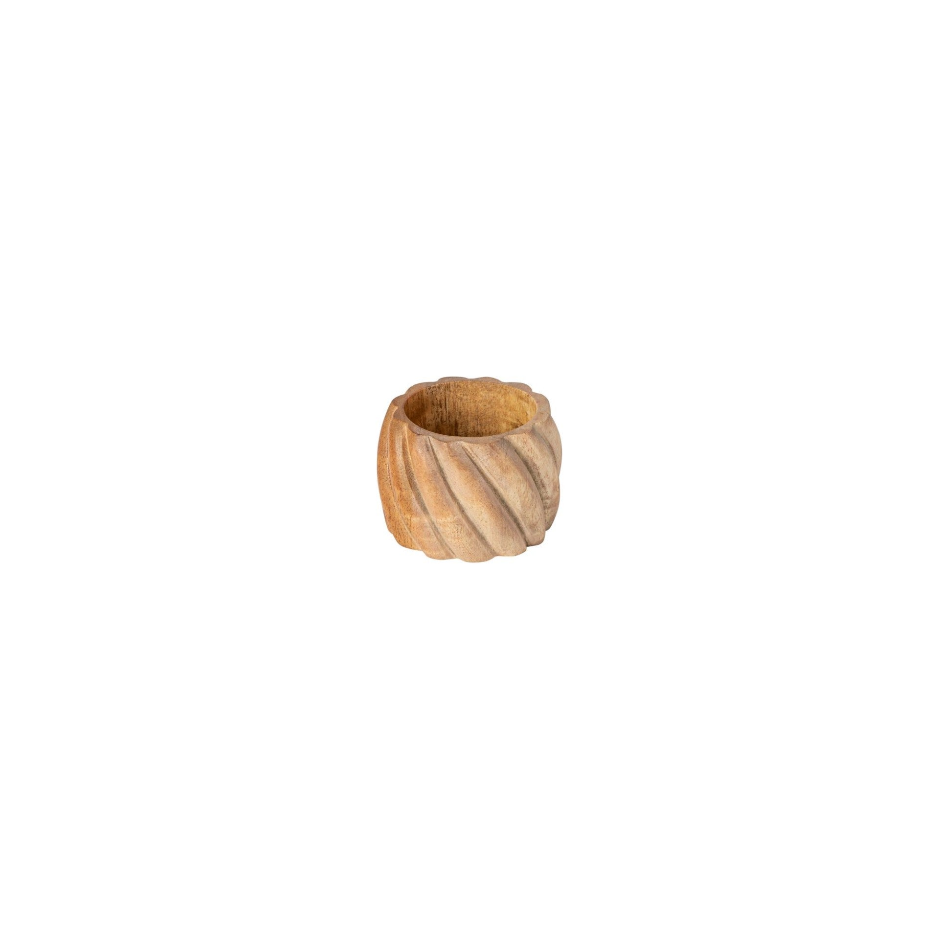 Wood Spiral Napkin Rings (Set of 4)