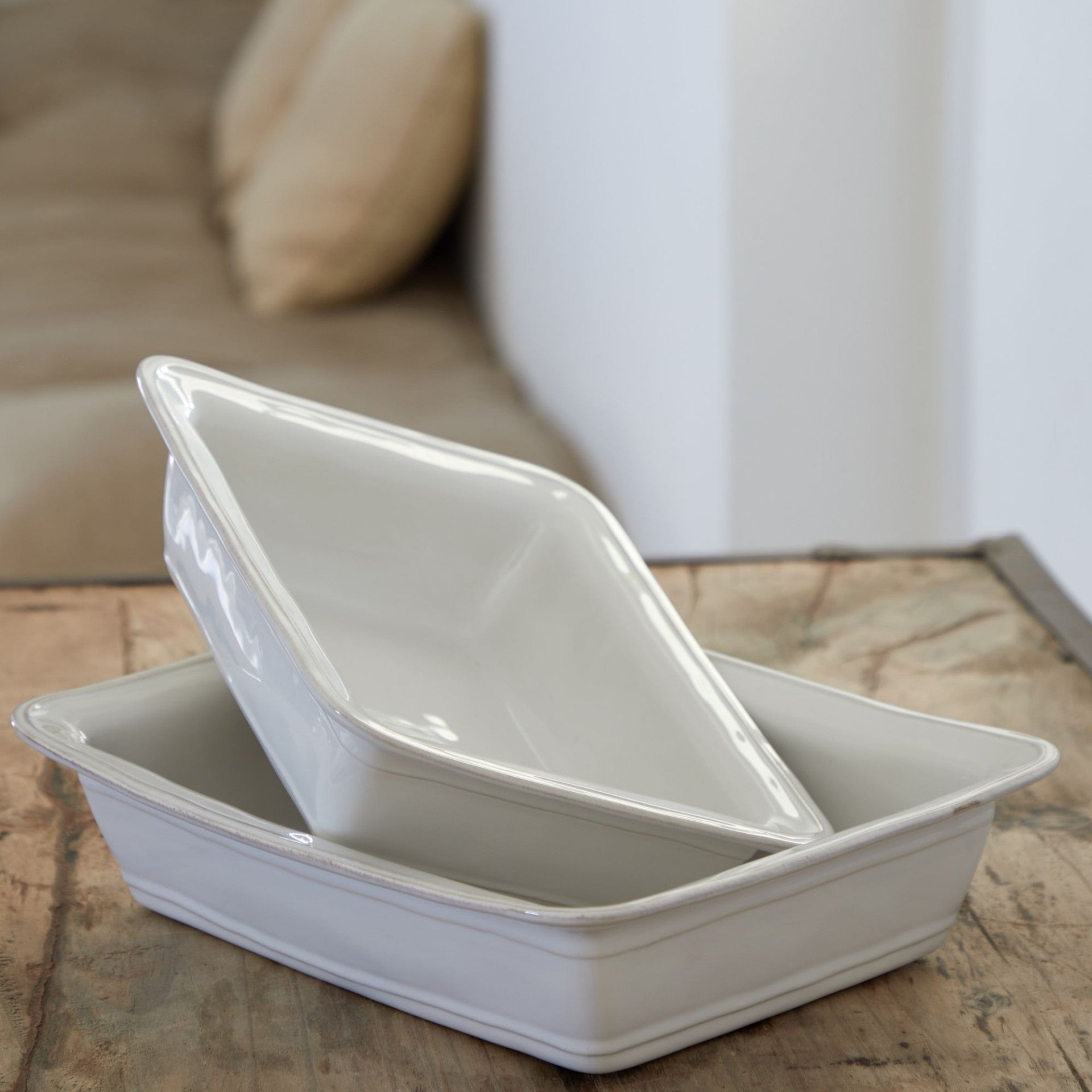 Casafina Fontana White Large Rectangle Baker - Thumbnail 4