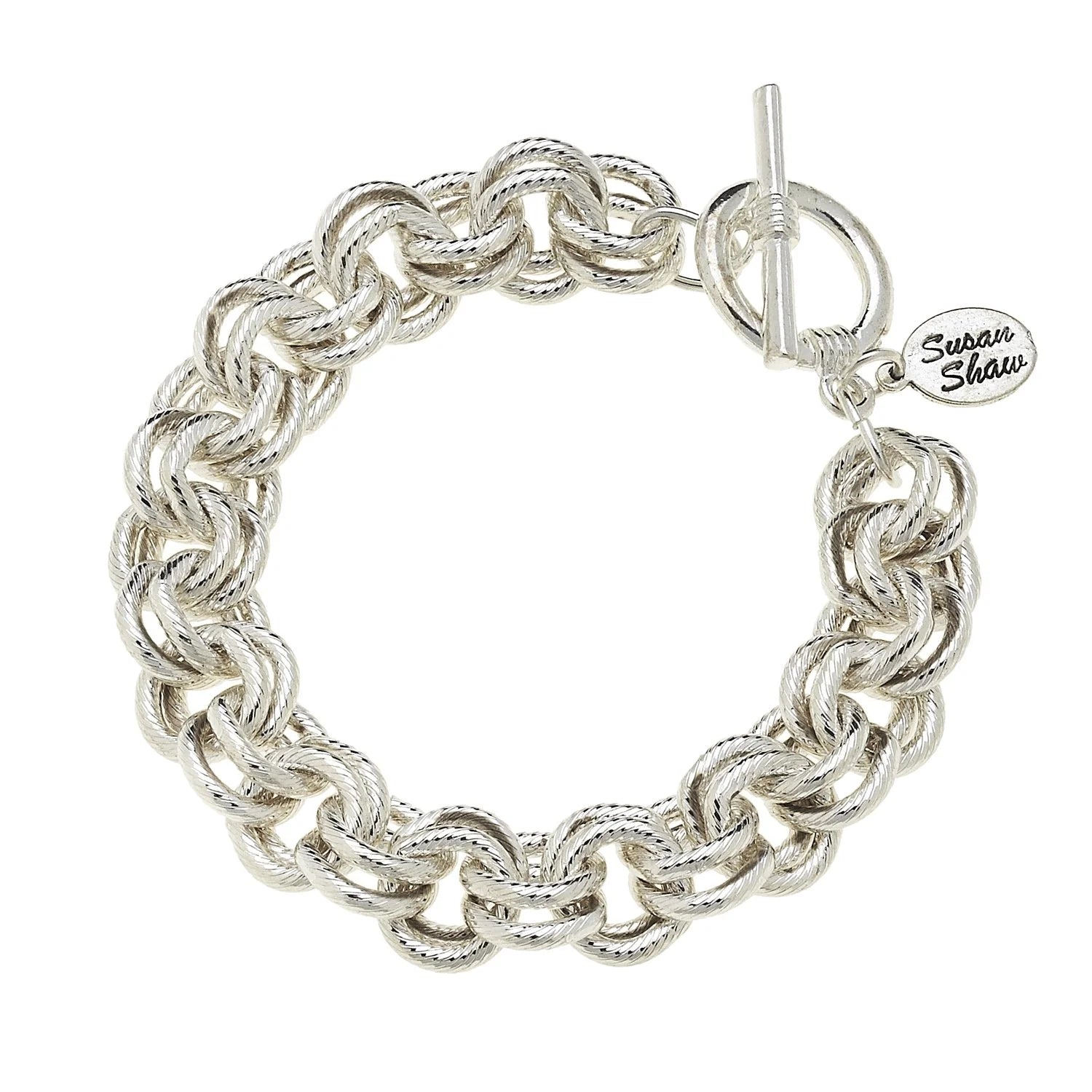 Susan Shaw Gold Double Link Chain Bracelet
