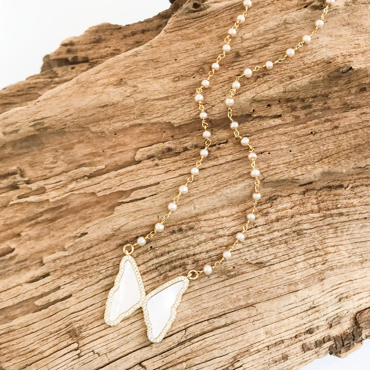 16" Butterfly on Rosary Chain