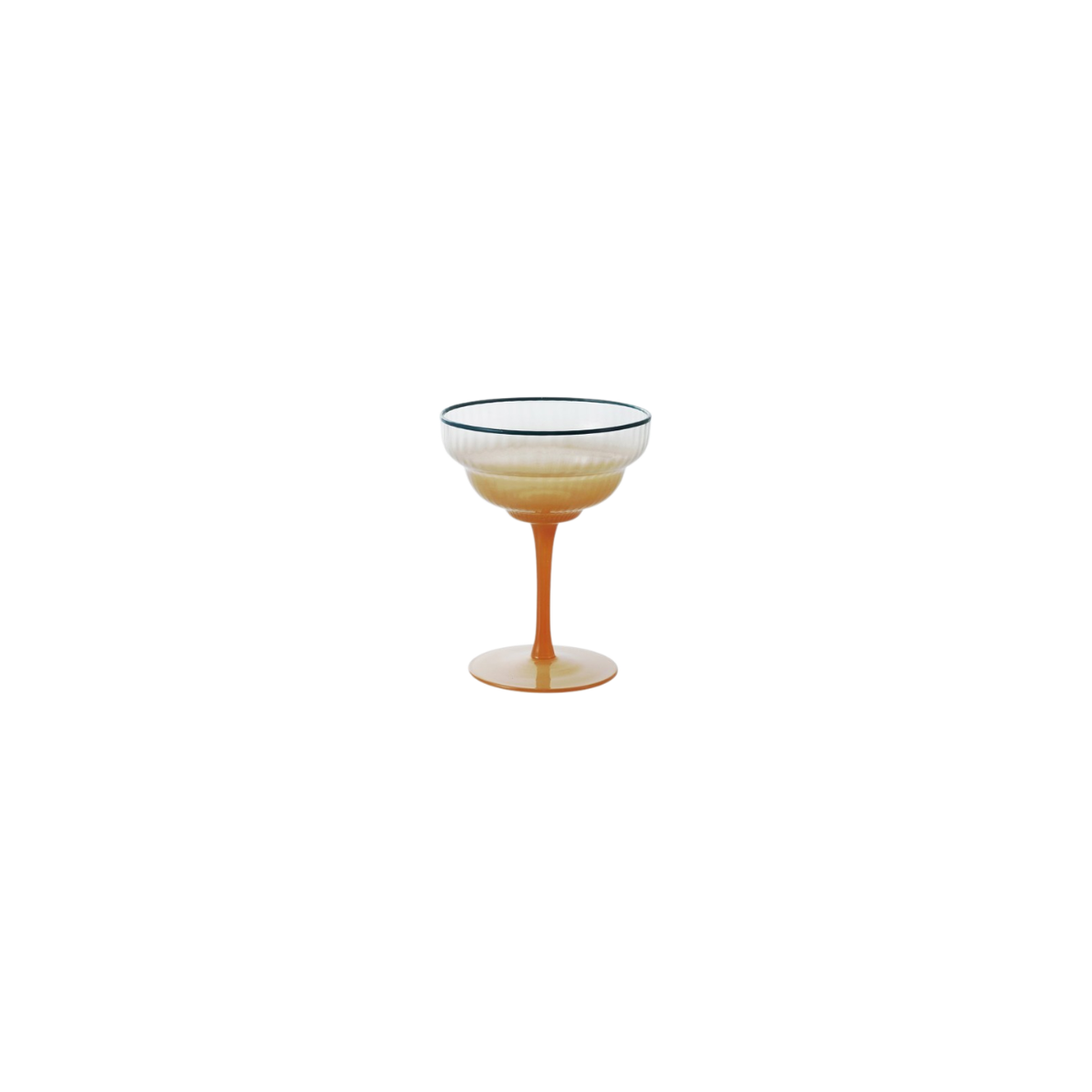 4oz Fluted Stemmed Coupe Glass with Ombre Rim