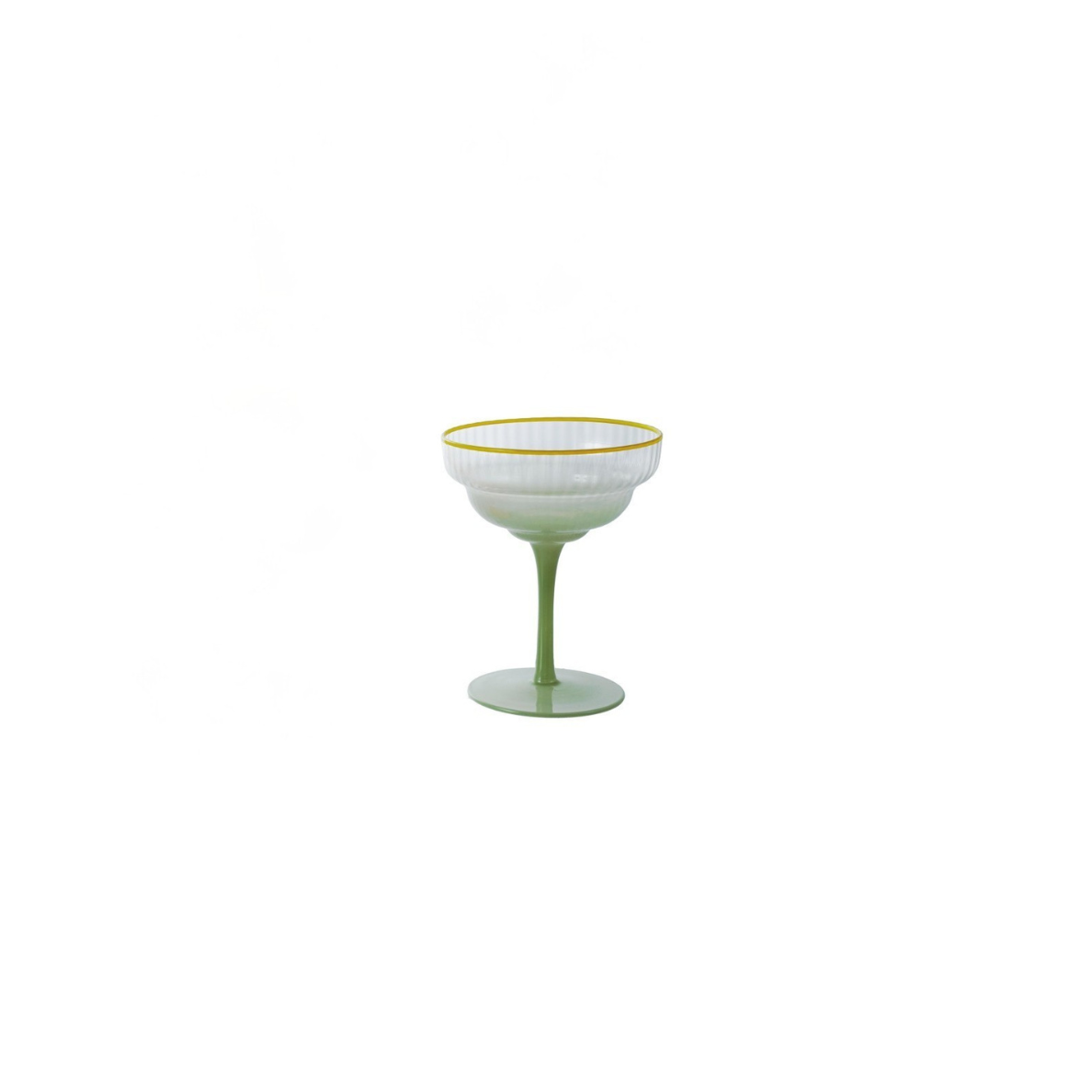 4oz Fluted Stemmed Coupe Glass with Ombre Rim