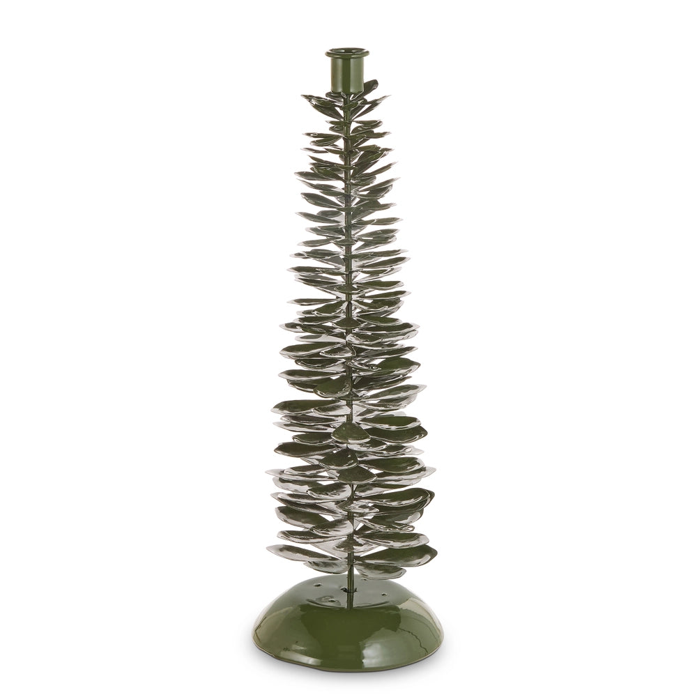High Shine Pinecone Taper Candle Holder