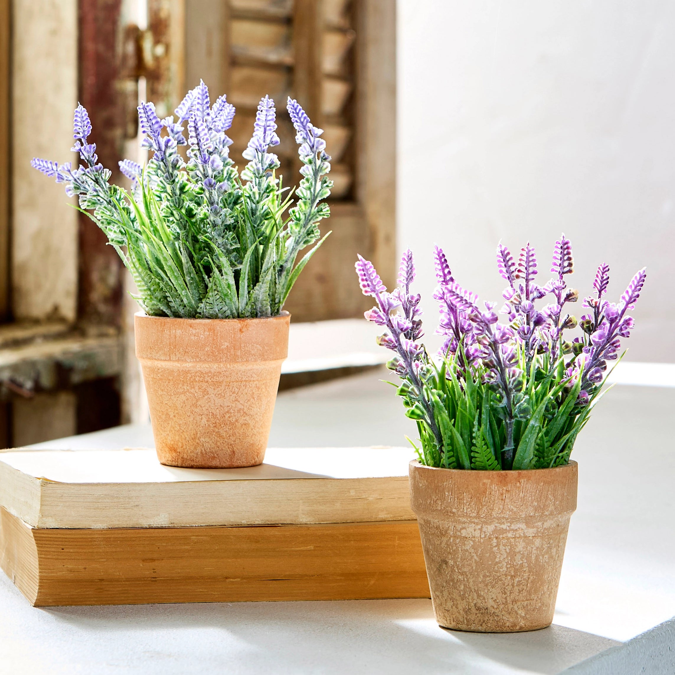 potted lavender plant gift 7.5” Potted Faux Lavender
