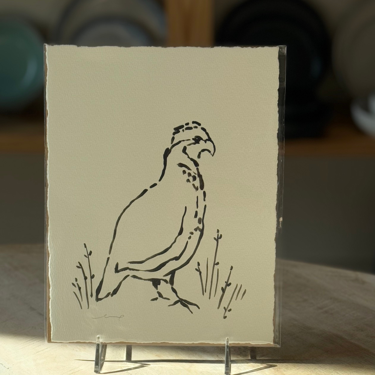 LELLO CO. Black + White Bird Paintings