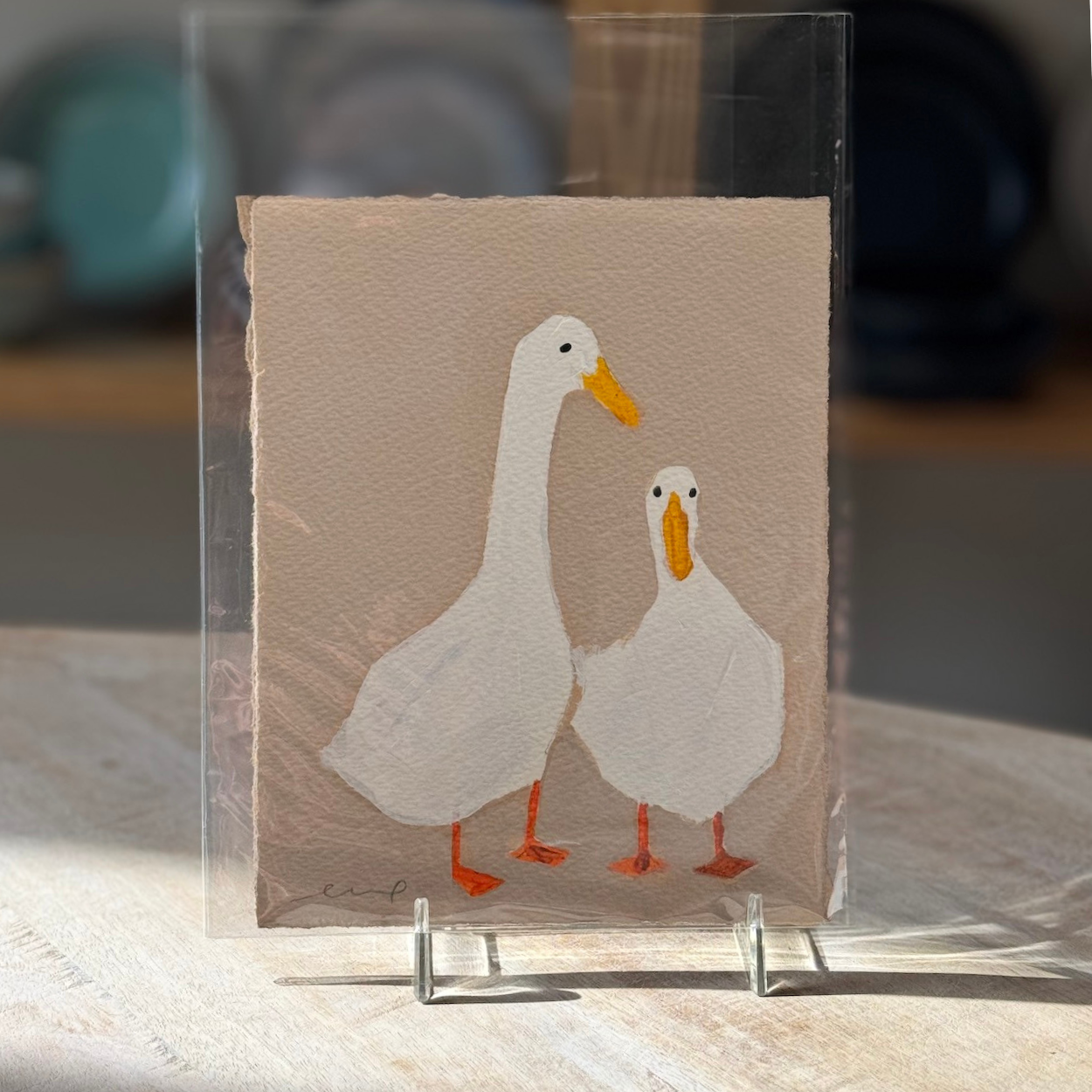 LELLO CO. Small Duck Watercolor Paintings