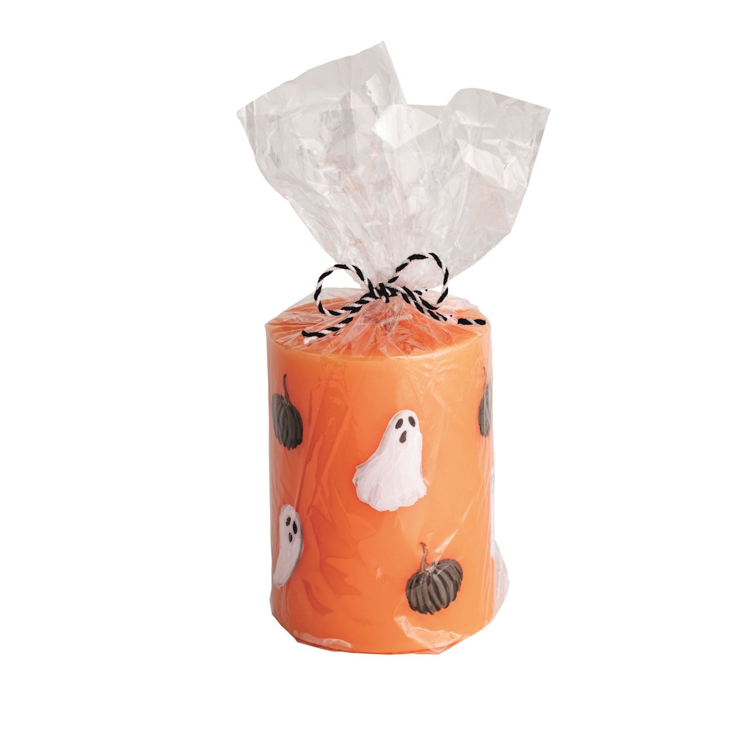 Hand-Painted Halloween Pillar Candle