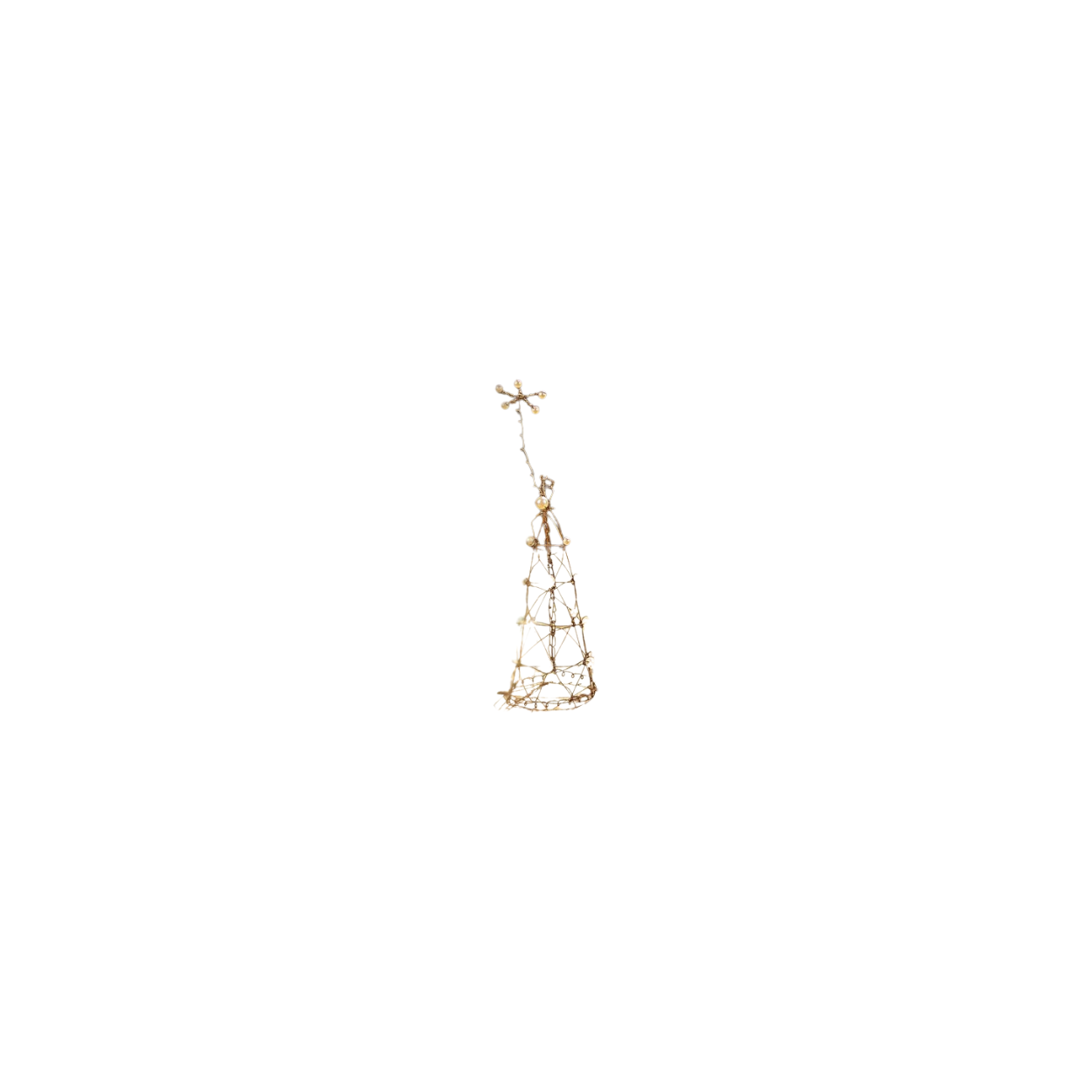 Wire Cone Trees with Pearls