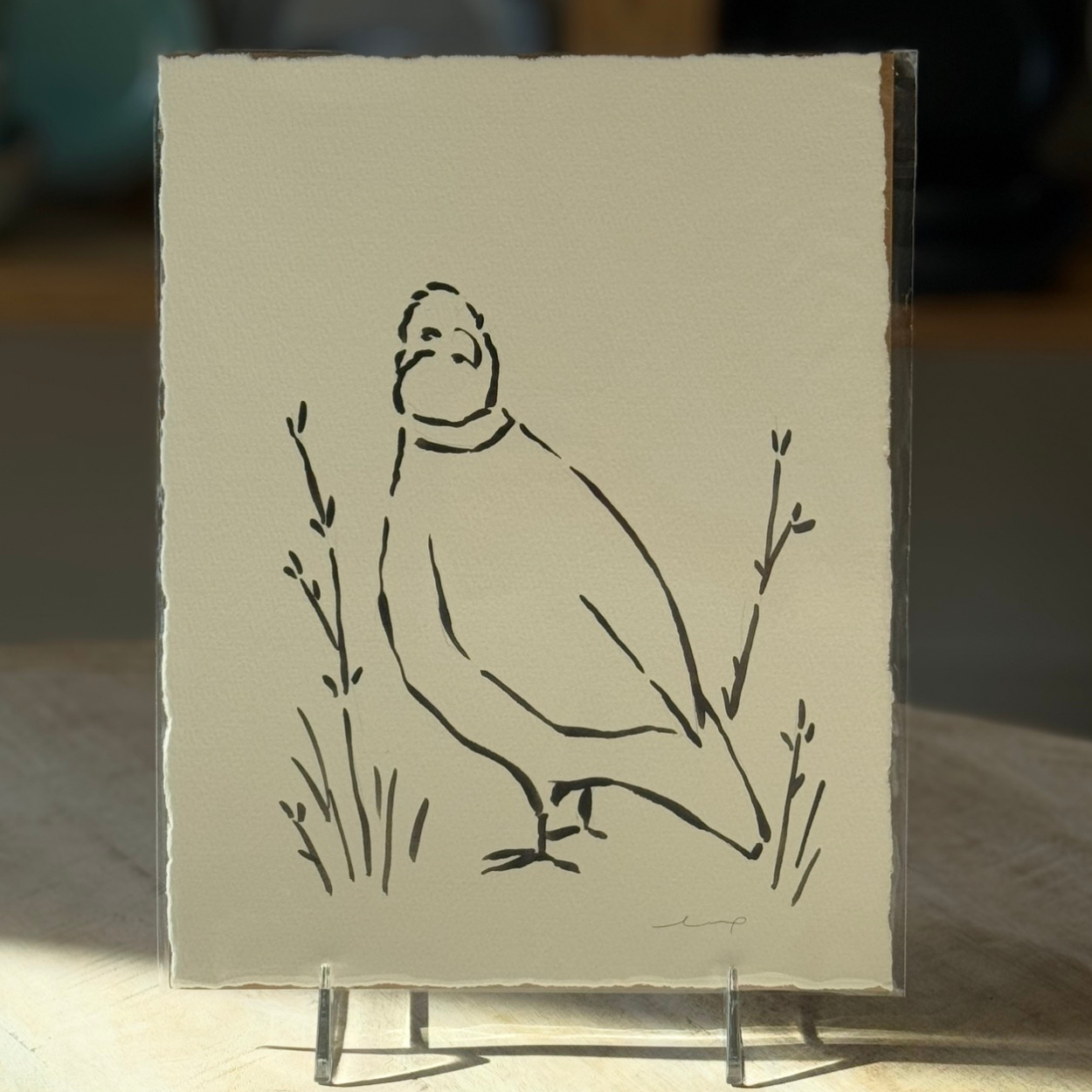 LELLO CO. Black + White Bird Paintings