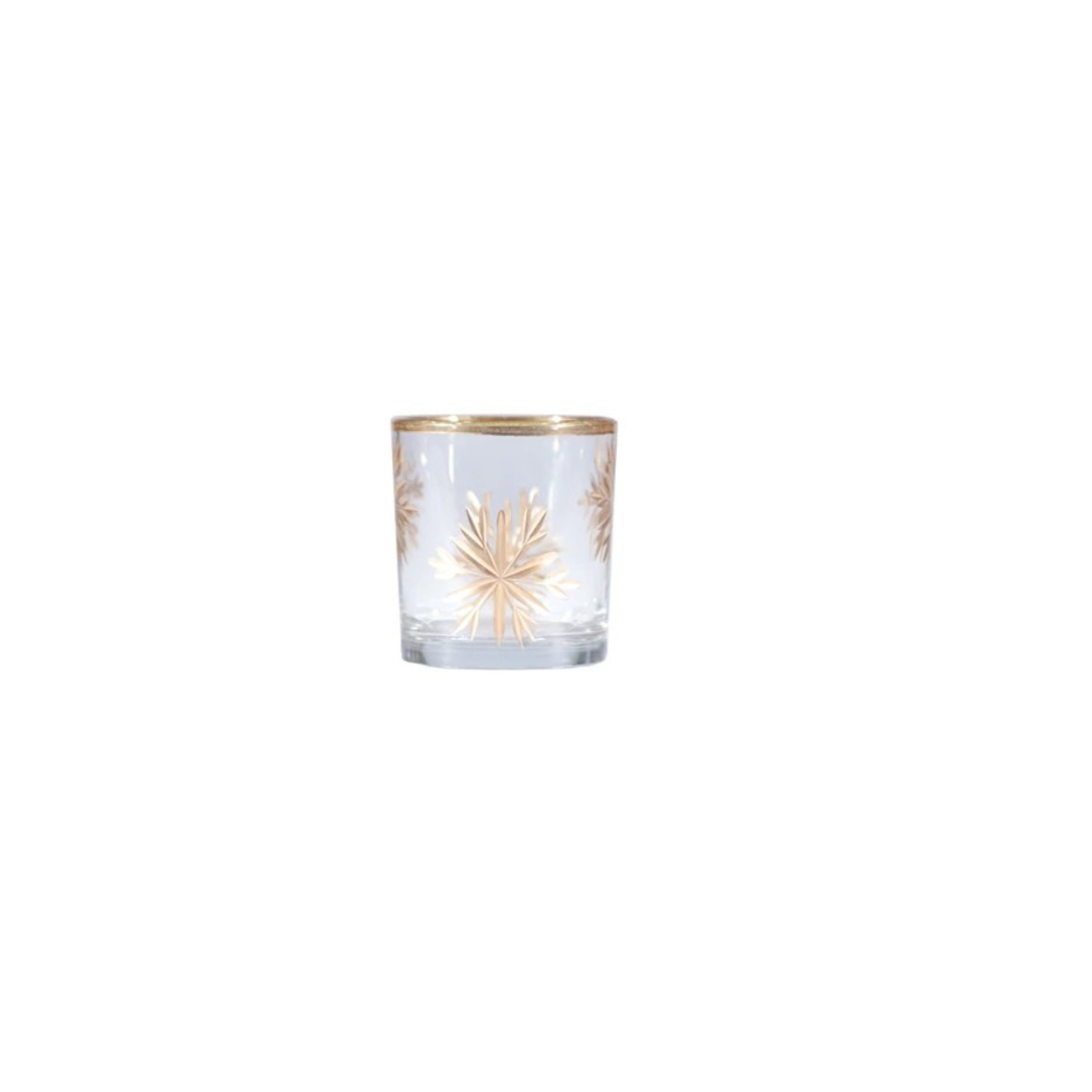 Hand-Painted Etched Glass Tea-light Holder