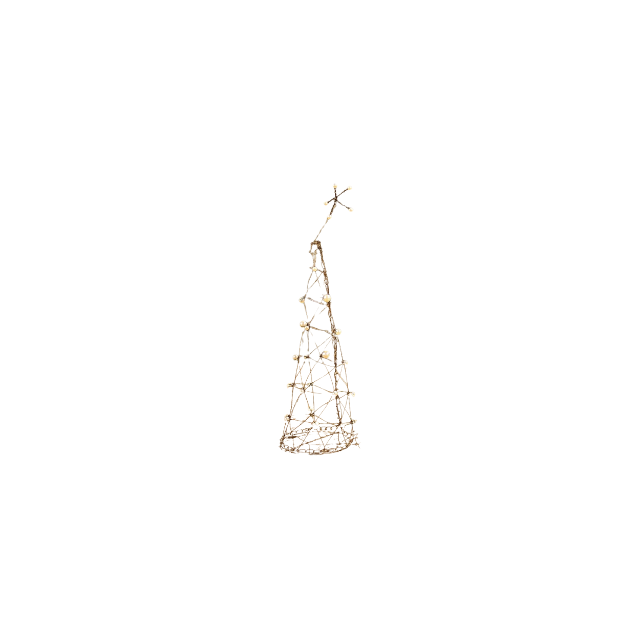 Wire Cone Trees with Pearls