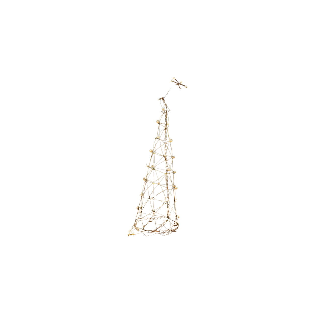 Wire Cone Trees with Pearls