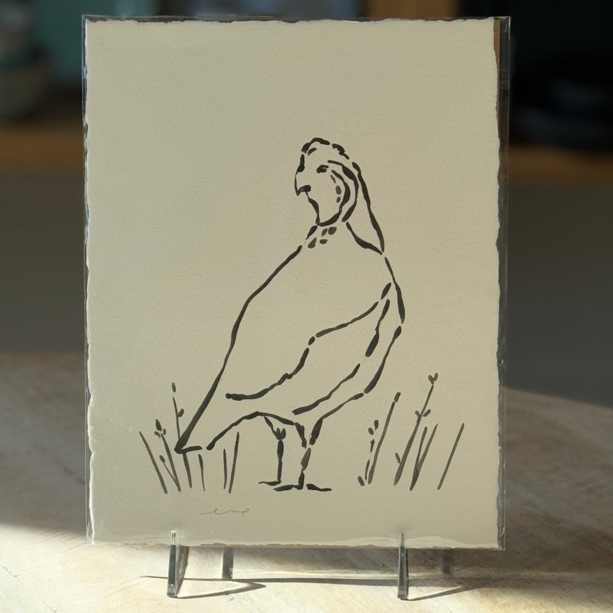 LELLO CO. Black + White Bird Paintings