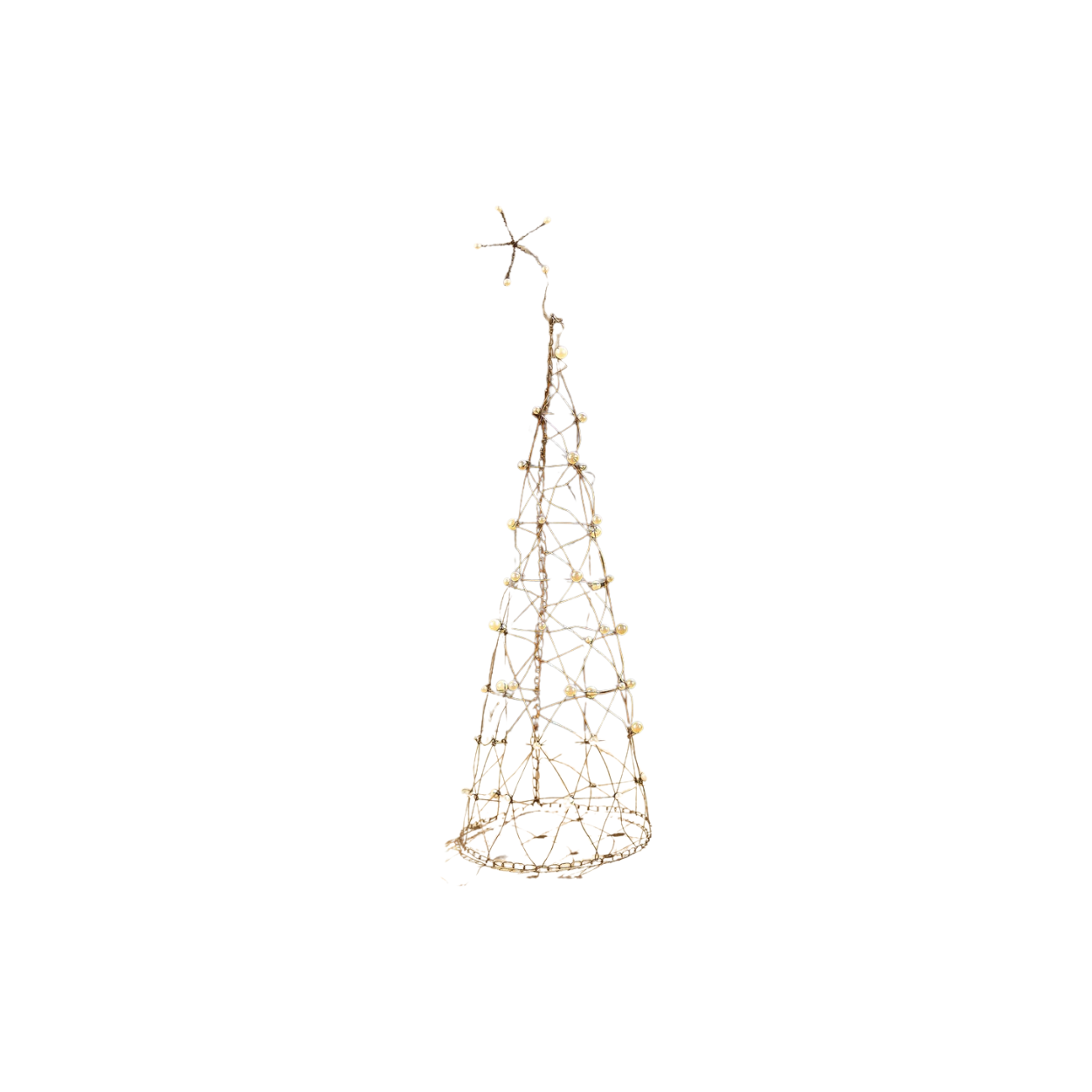 Wire Cone Trees with Pearls