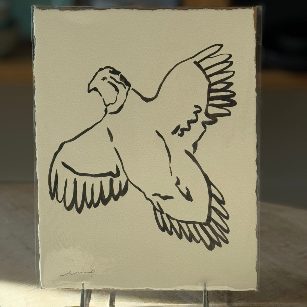 LELLO CO. Black + White Bird Paintings