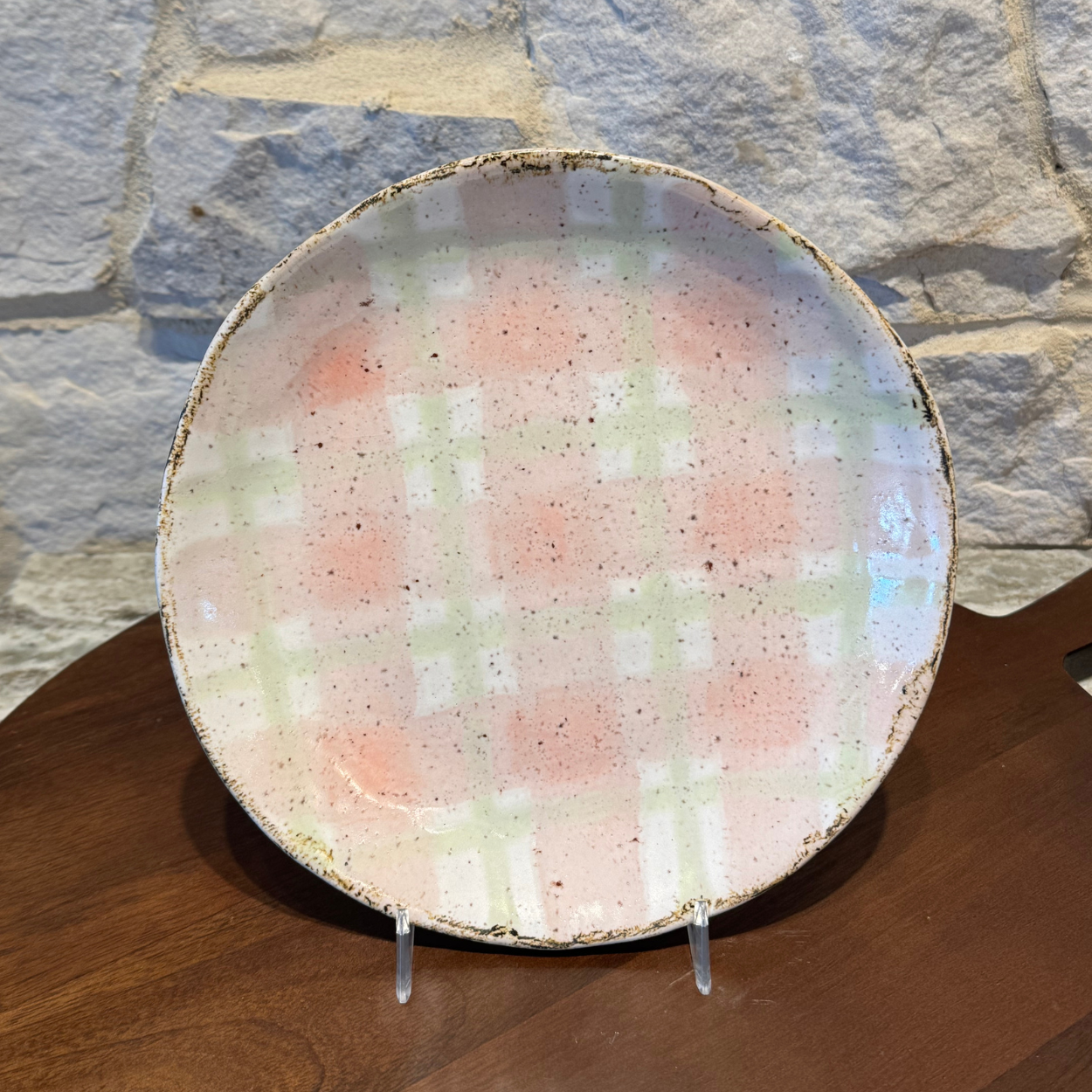Etta B Spring Plaid Salad Plate