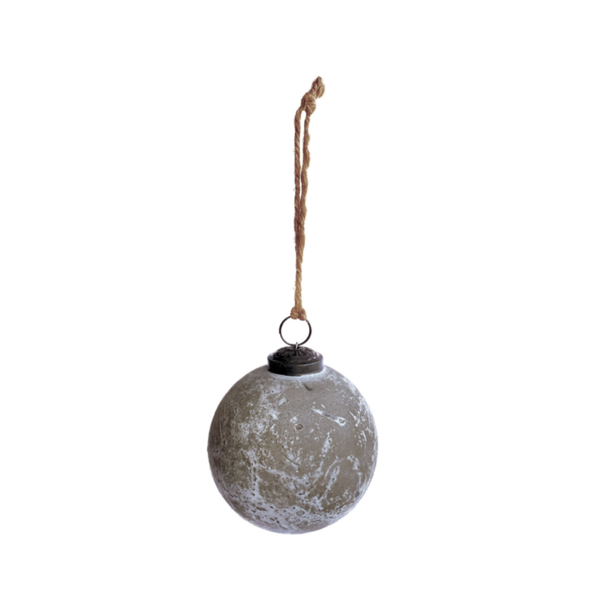 Recycled Glass Ornament in Distressed Finish