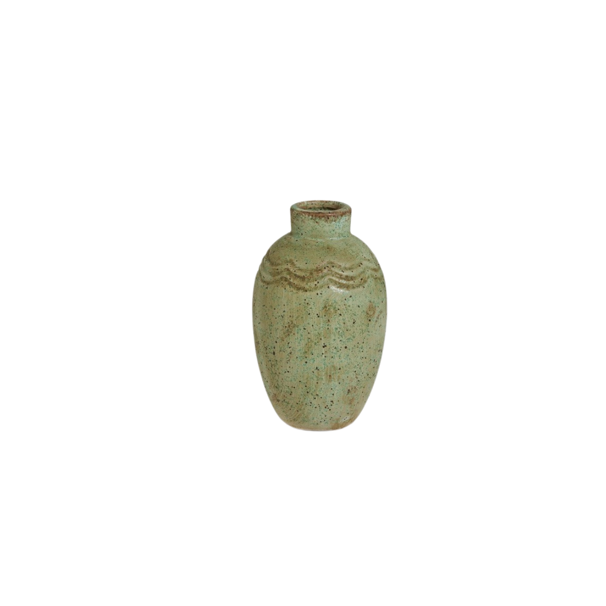 Mini Distressed Green Terracotta Bud Vase