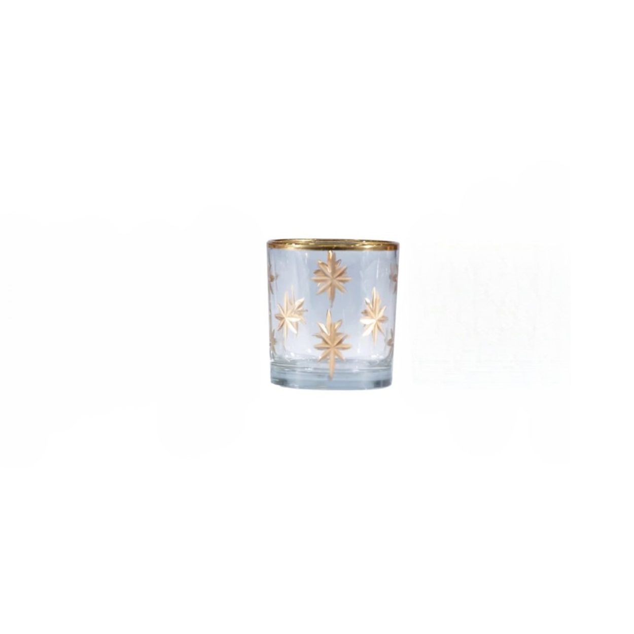 Hand-Painted Etched Glass Tea-light Holder