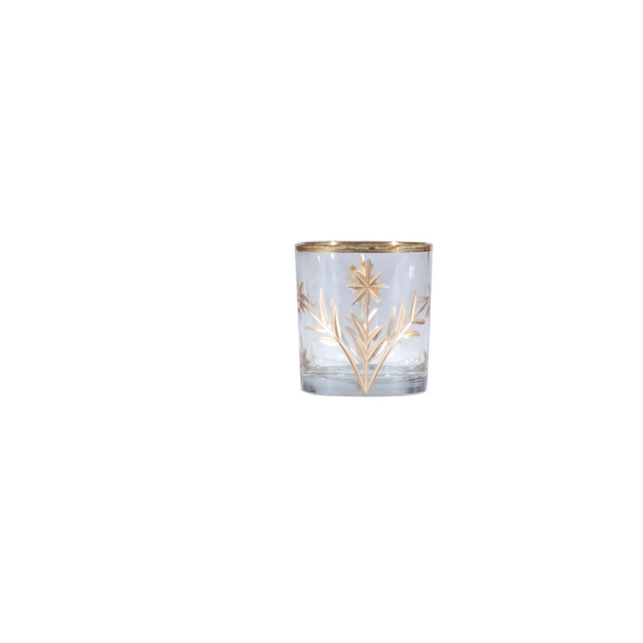 Hand-Painted Etched Glass Tea-light Holder