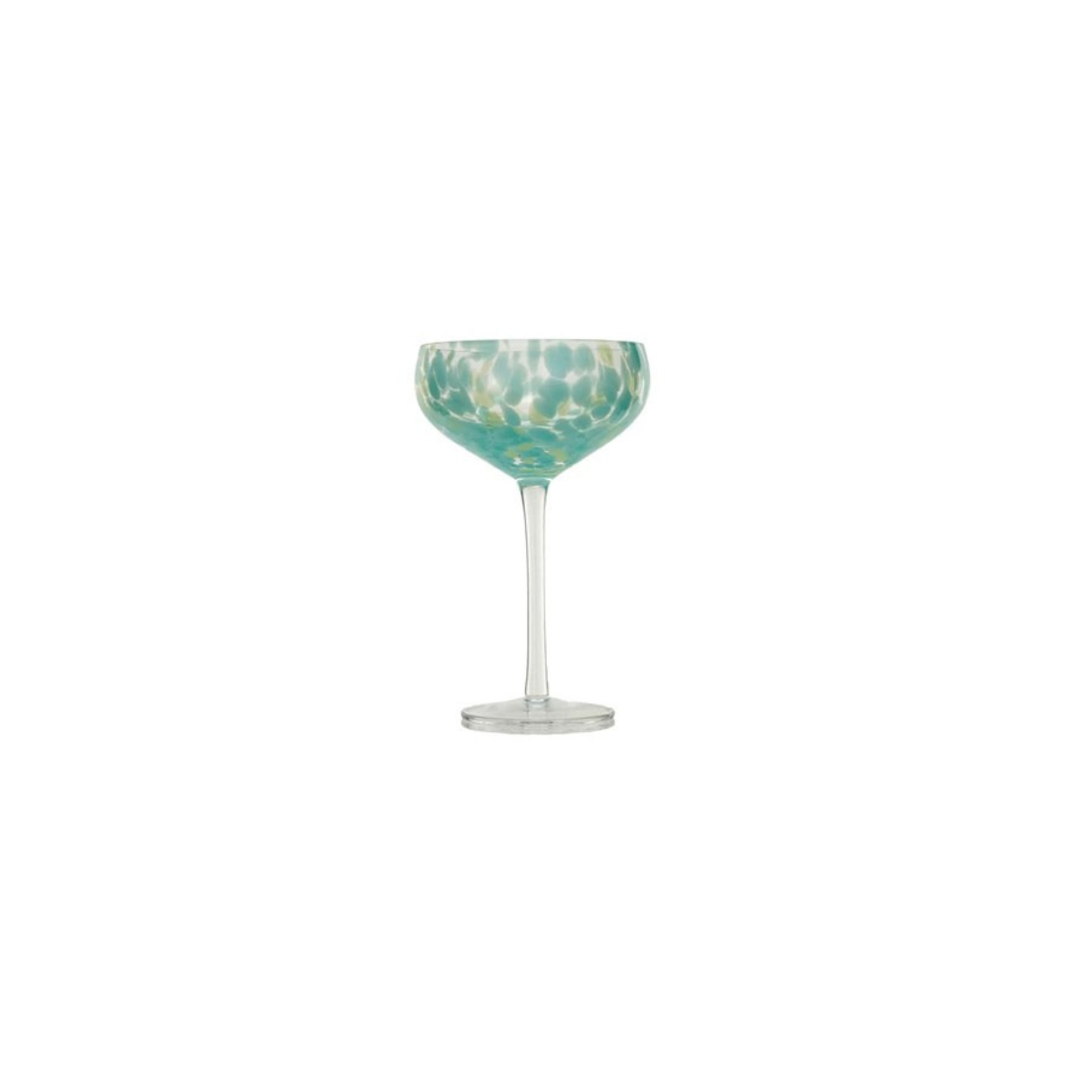 Blown Stemmed Confetti Champagne Coupe