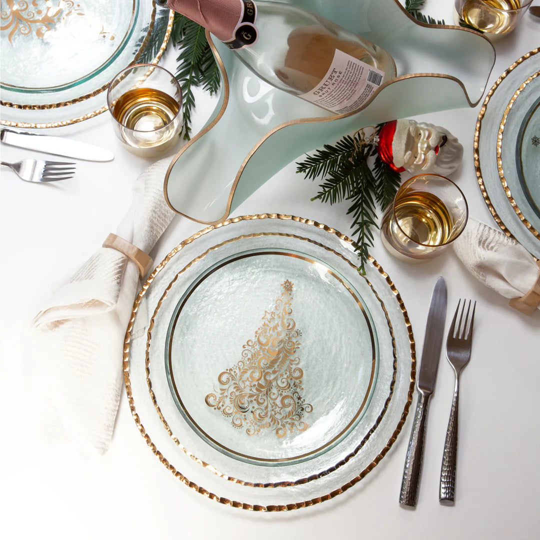 Etreinte angeline吃一碗鱼丸 Annieglass Serving Pieces – Handcrafted Glass Serveware with Gold