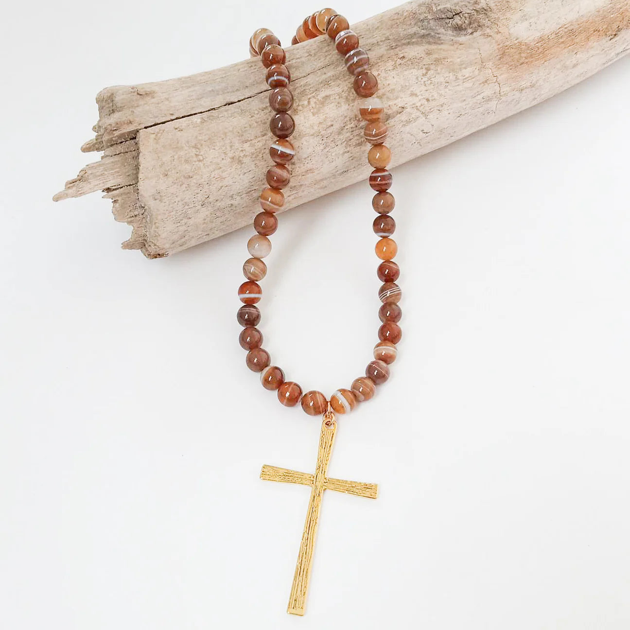 Beaded Cross Necklace