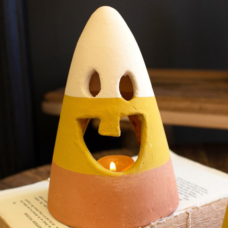 Clay Candy Corn Lanterns