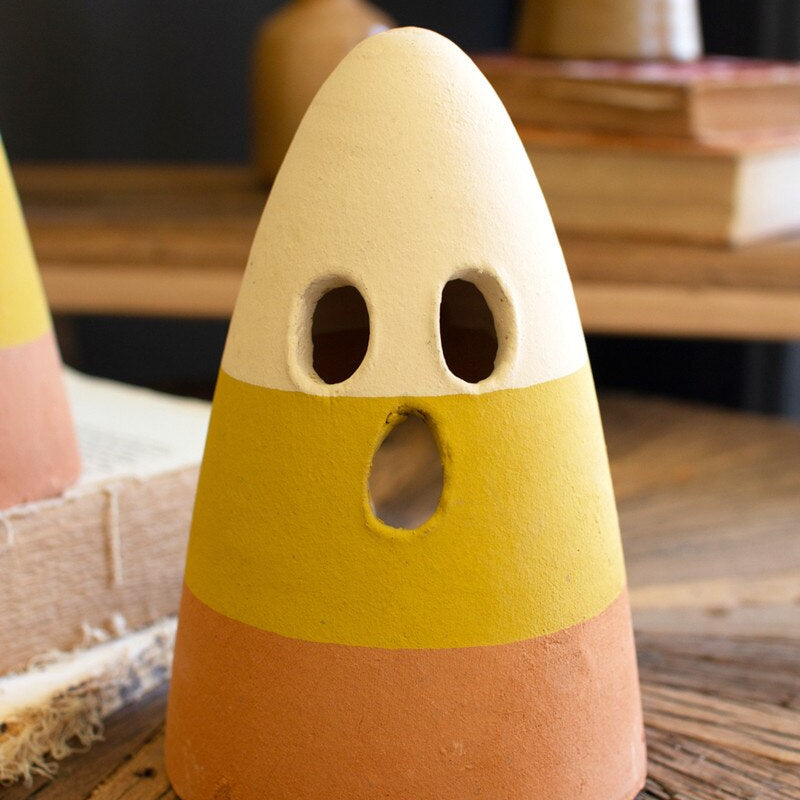 Clay Candy Corn Lanterns
