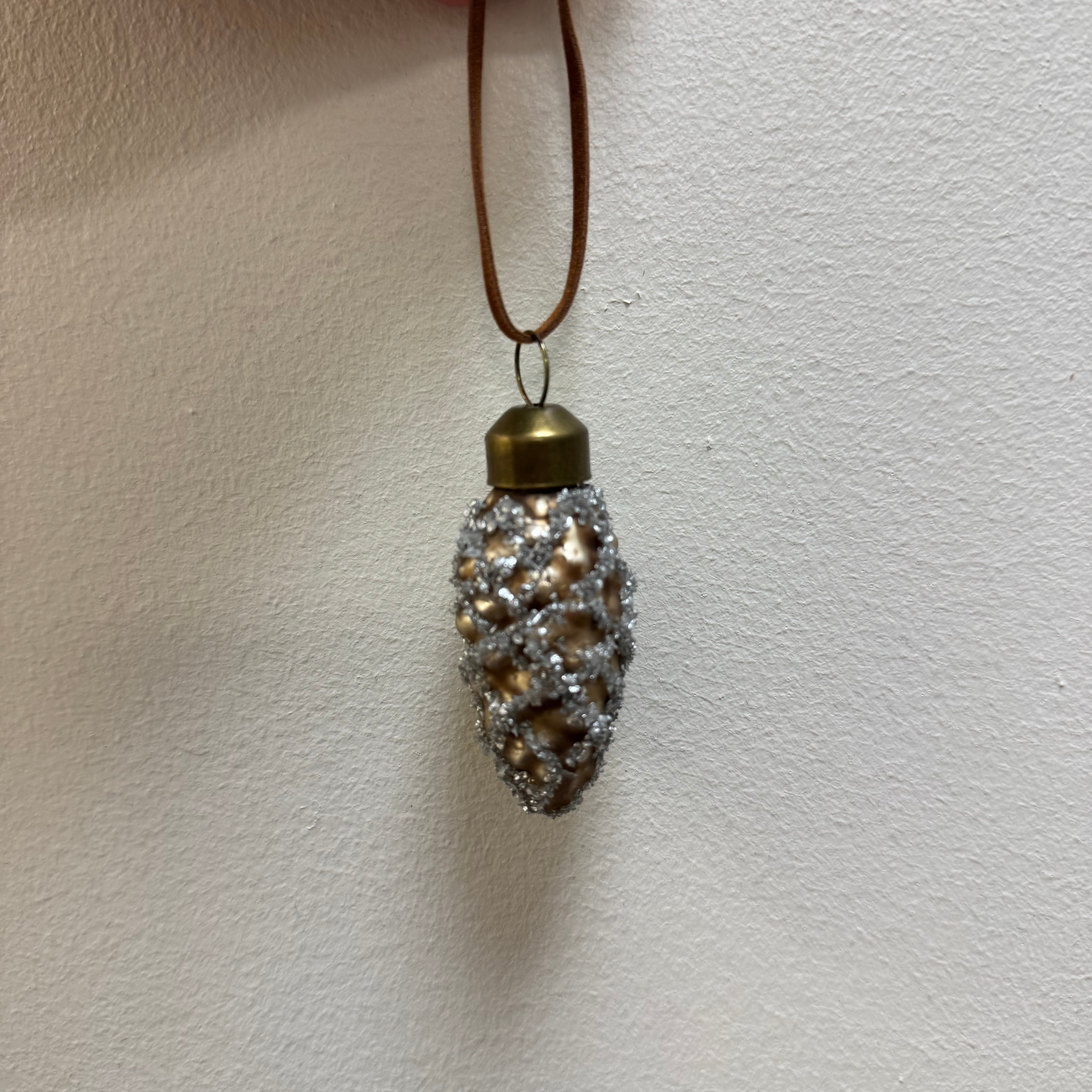 Glass Pinecone Ornament