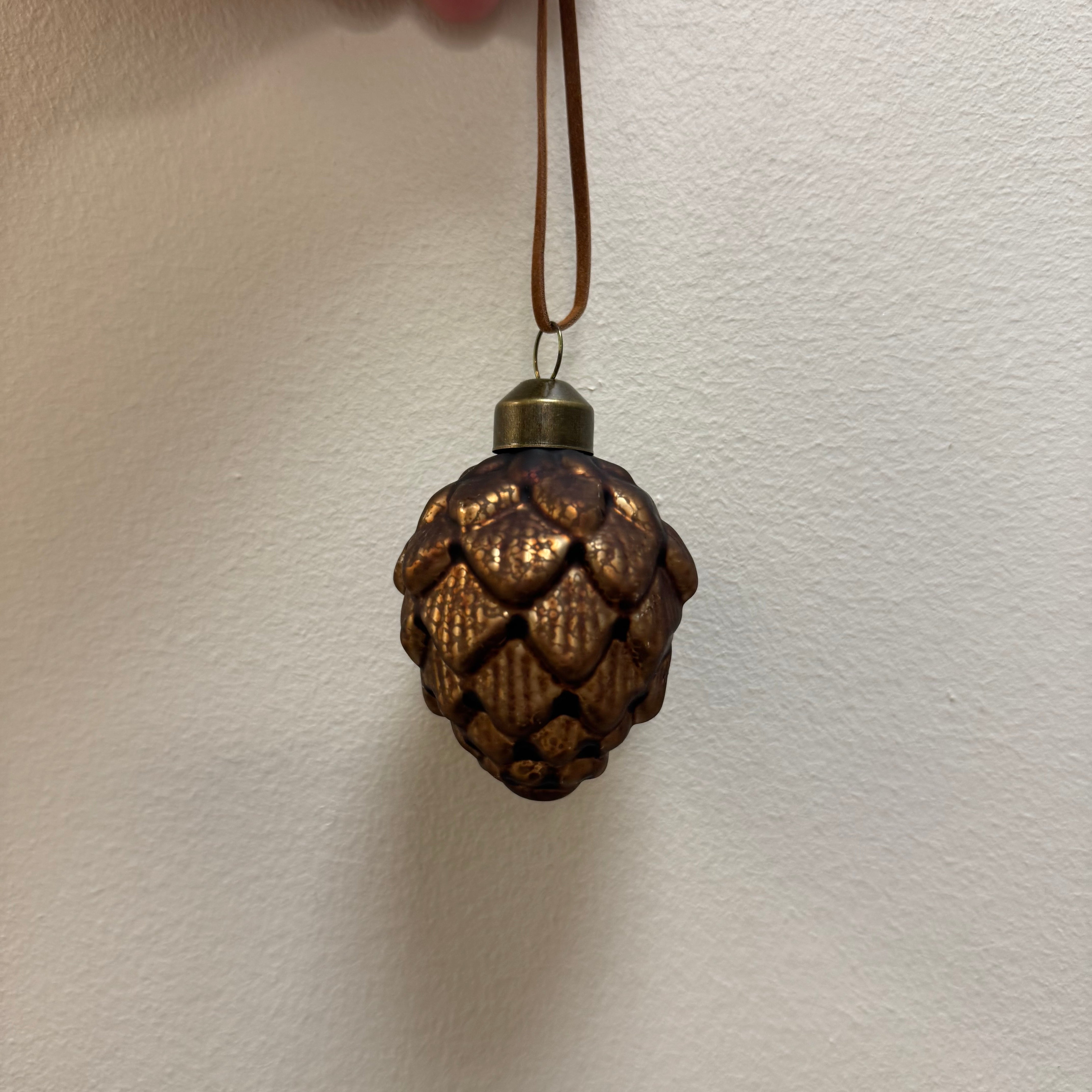 Glass Pinecone Ornament