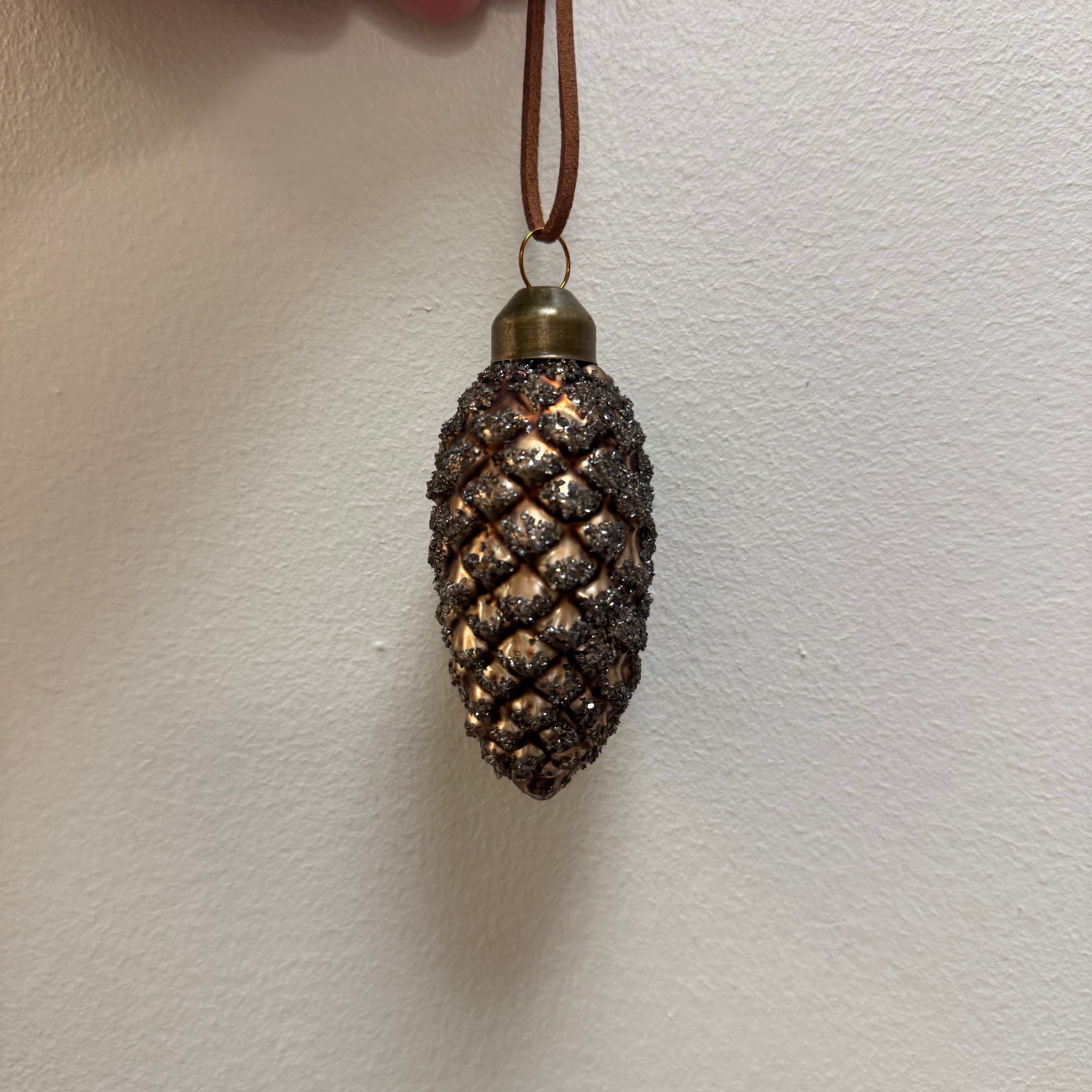 Glass Pinecone Ornament