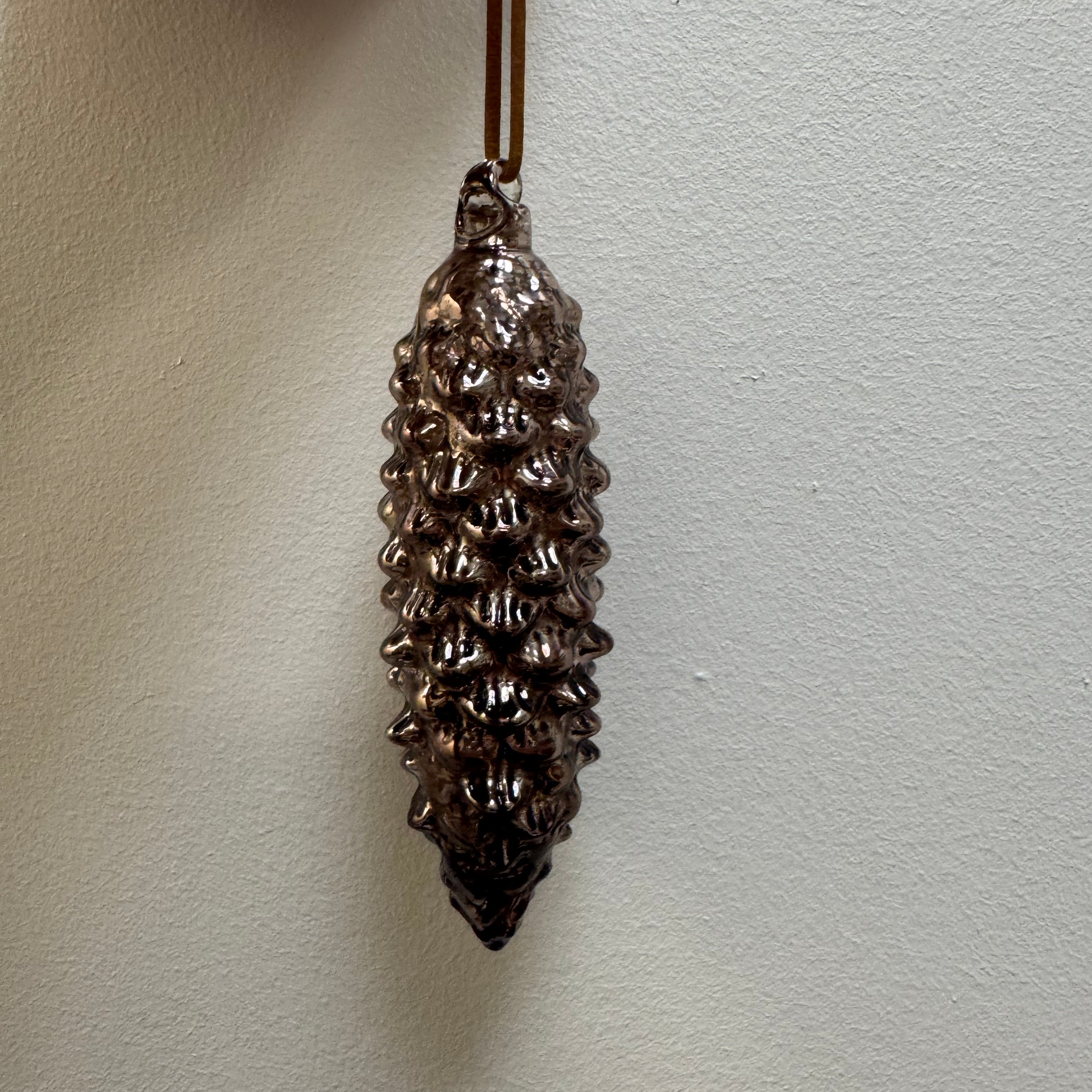 Glass Pinecone Ornament