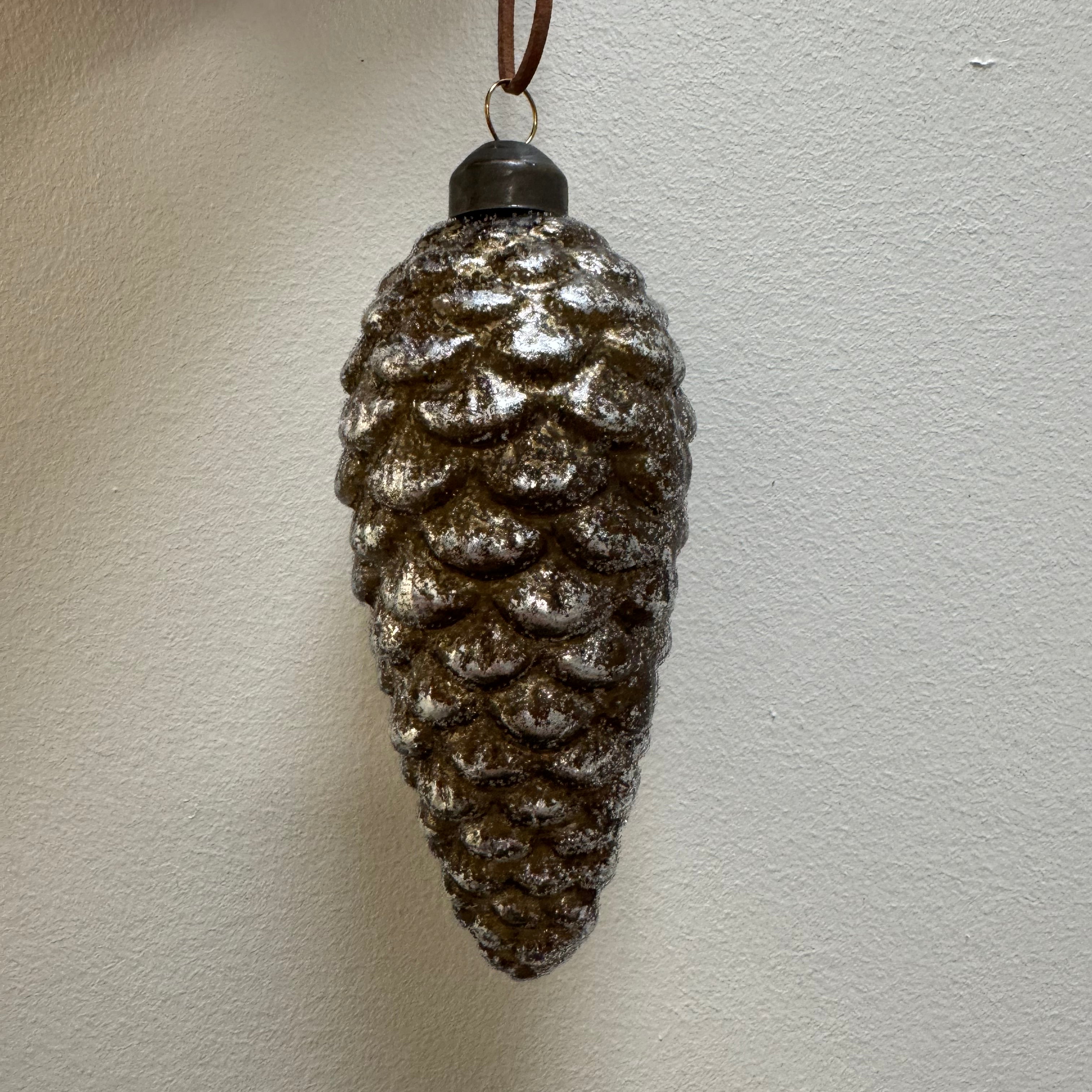 Glass Pinecone Ornament