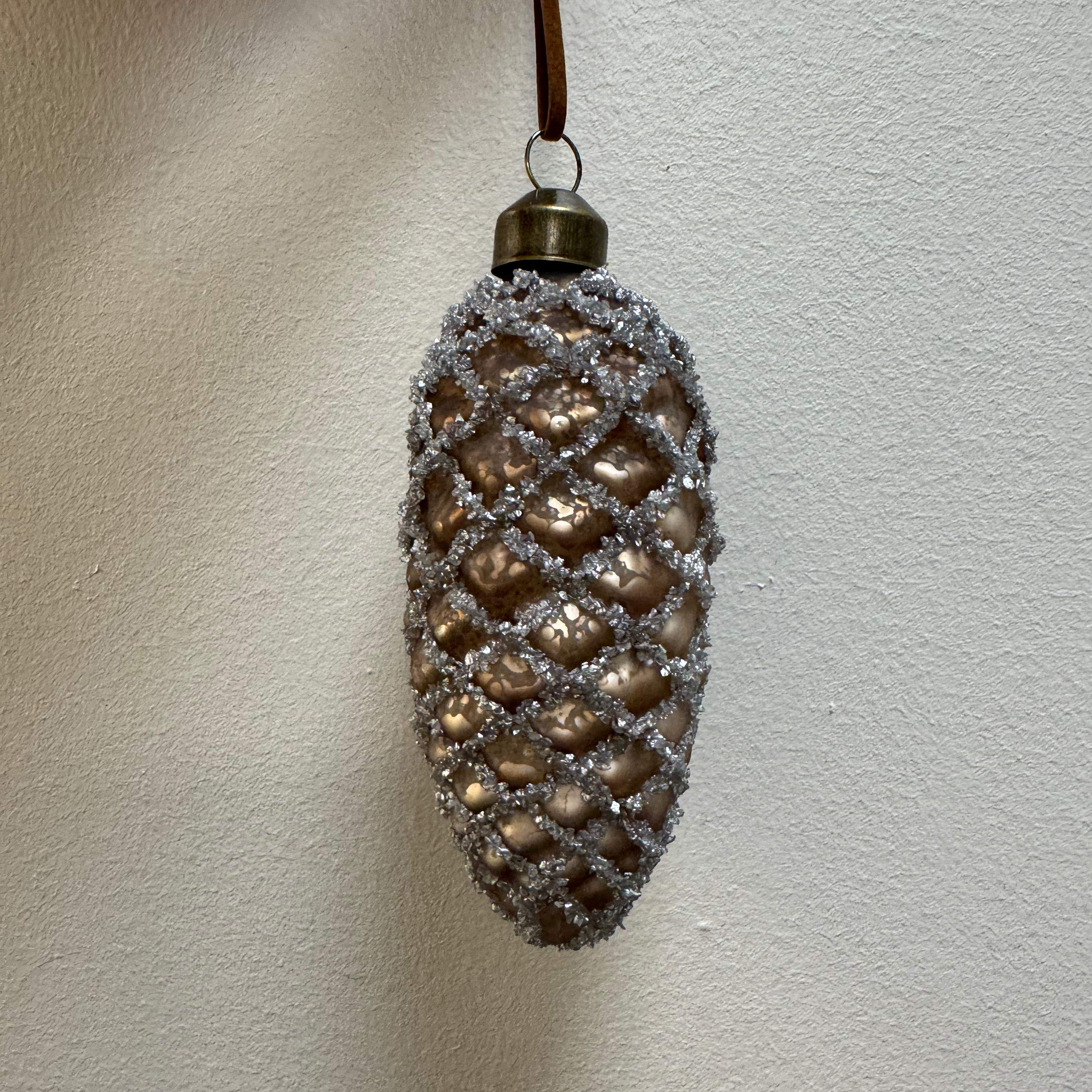 Glass Pinecone Ornament
