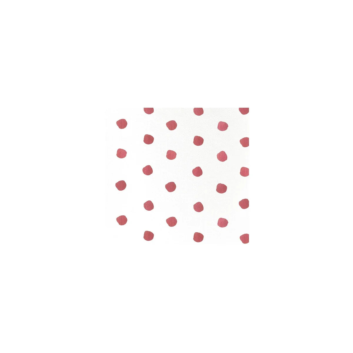 Red polka dots on a white background