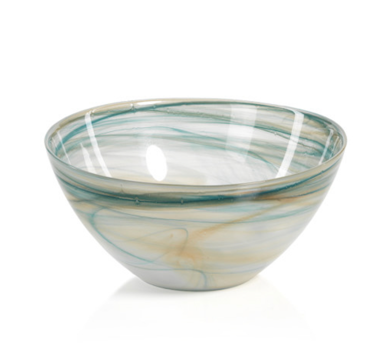 Lagoon Alabaster Glass Bowl