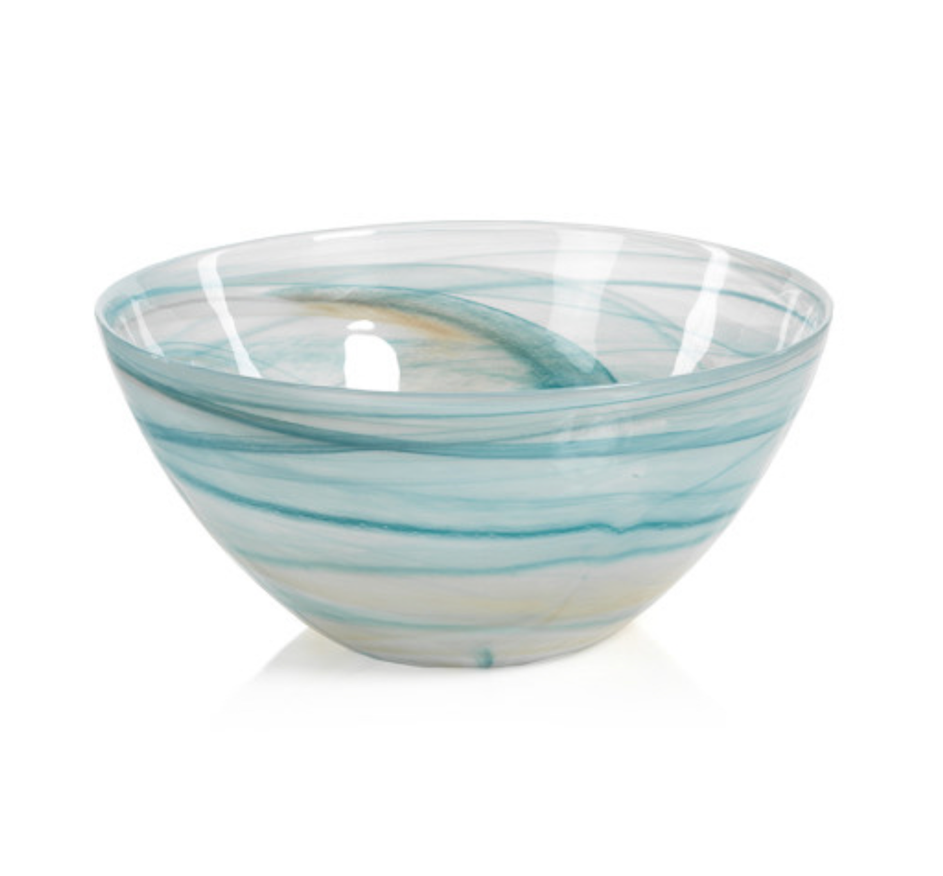 Lagoon Alabaster Glass Bowl