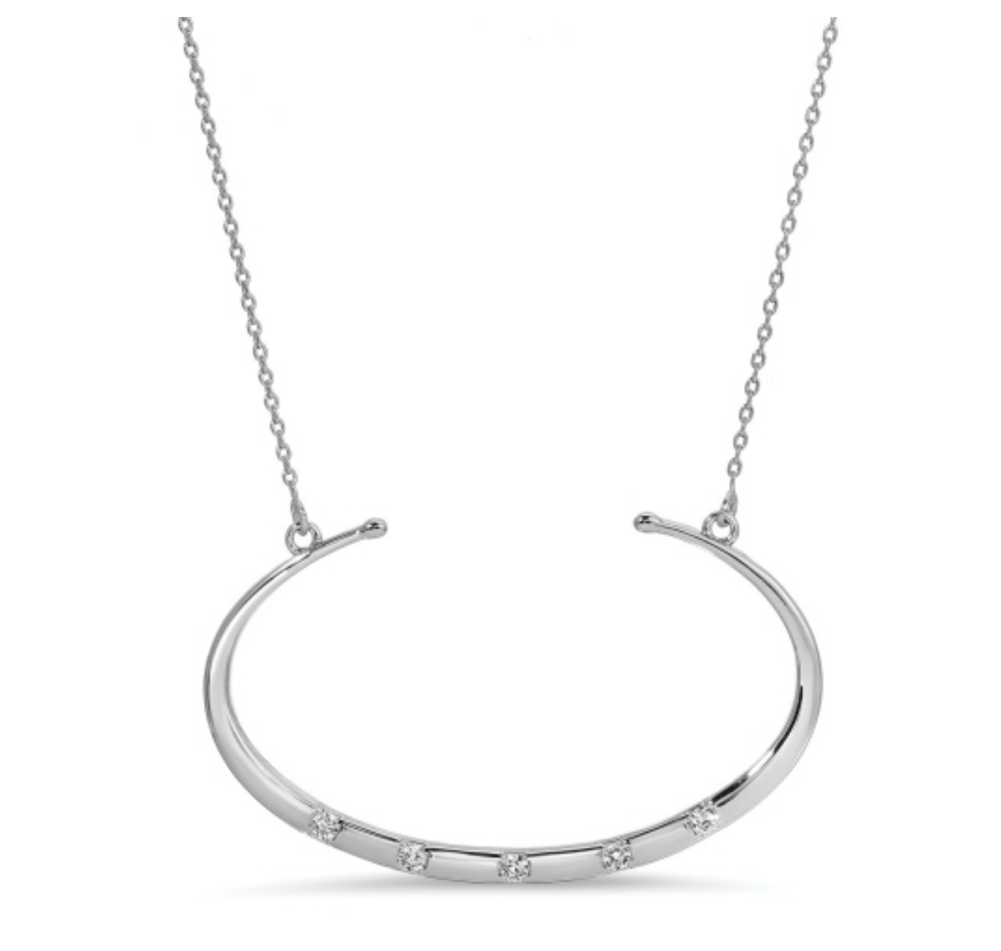 Wide Crescent Necklace
