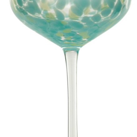 Blown Stemmed Confetti Champagne Coupe