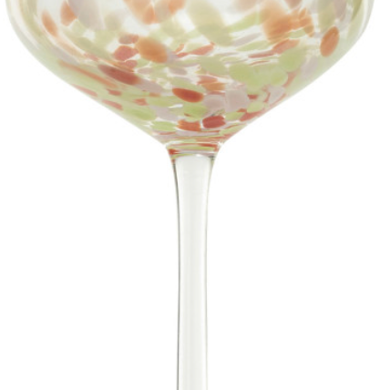 Blown Stemmed Confetti Champagne Coupe