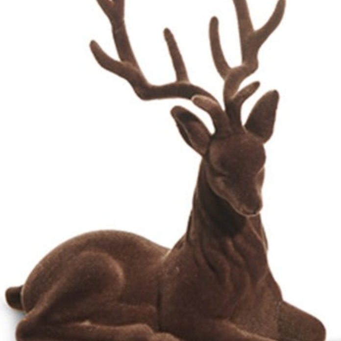 15" Velvet Flocked Deer