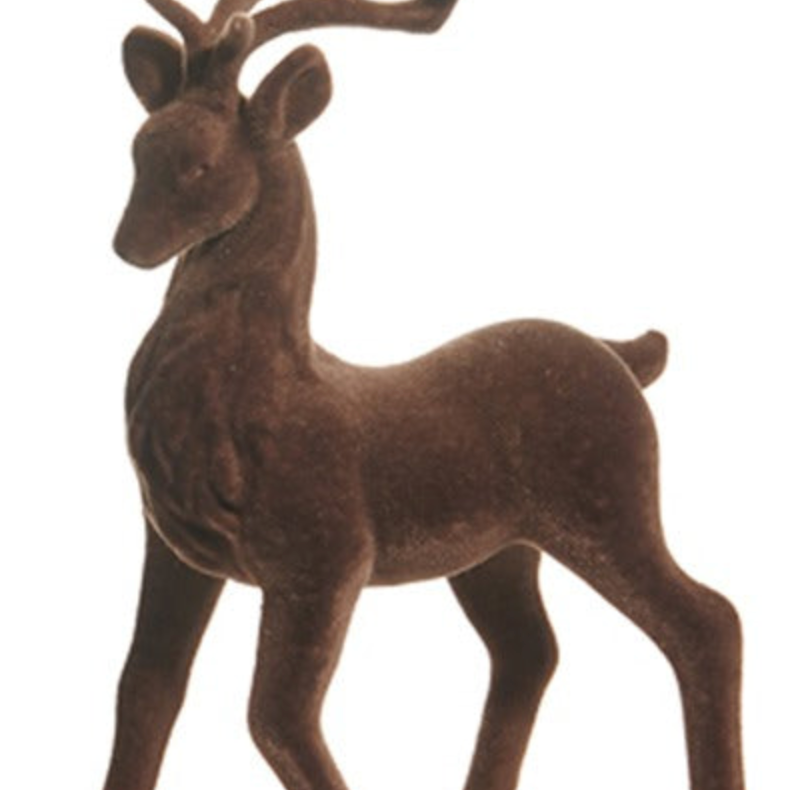 15" Velvet Flocked Deer