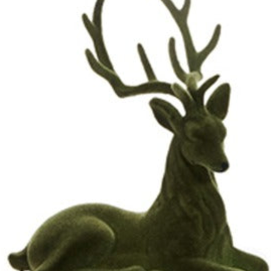 15" Velvet Flocked Deer